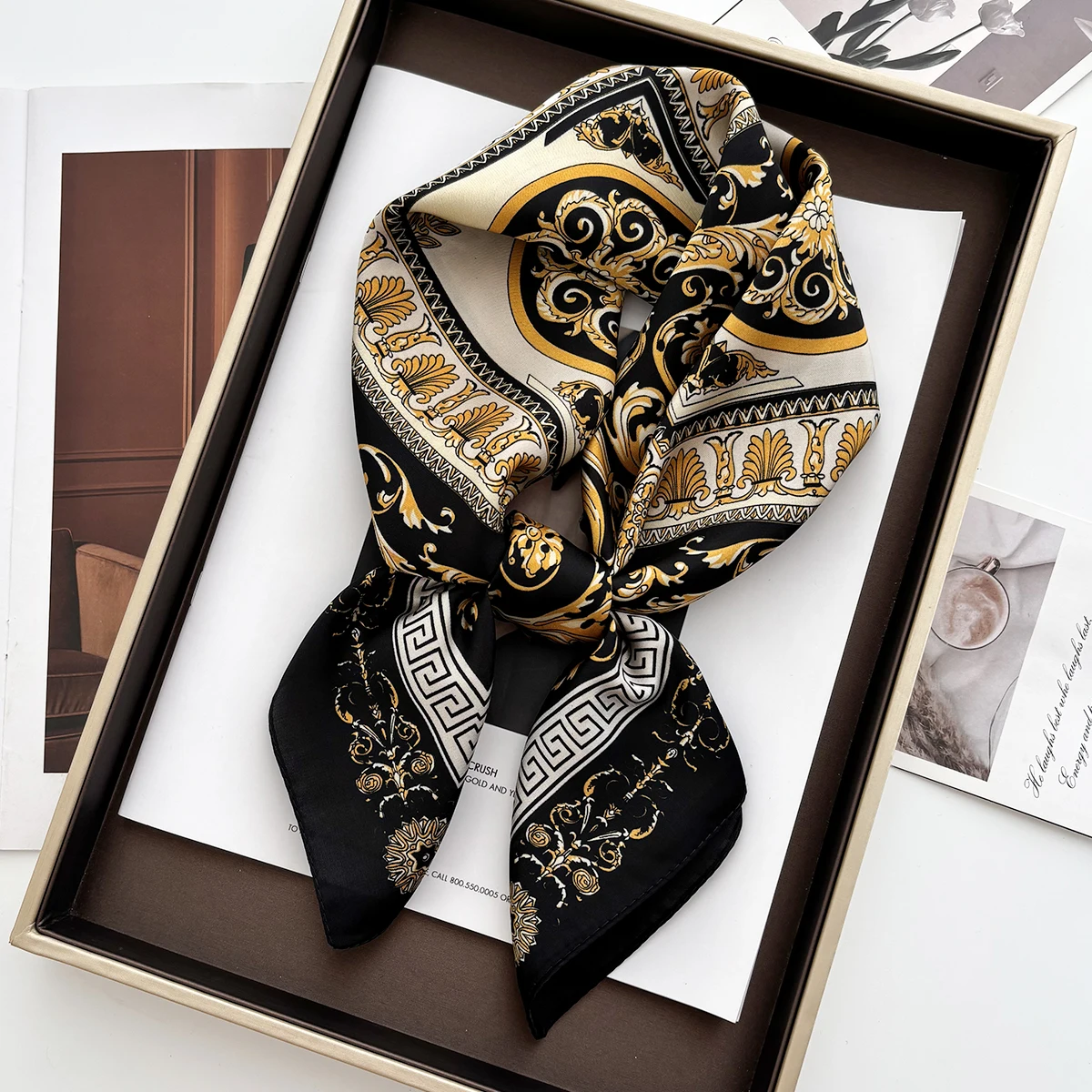 70cm Women's Soft Satin Square - Women Fashion Necktie recension och pris