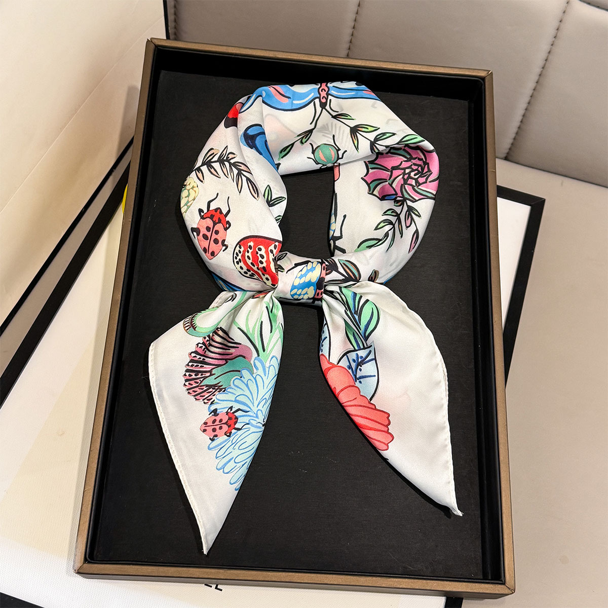 2026 New Butterfly Print Silk  - Women Fashion Necktie recension och pris