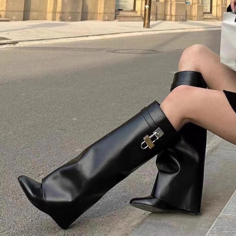 New Wedge-Heel Women's Knee Bo - Women'S Fashion Knee High Boots recension och pris