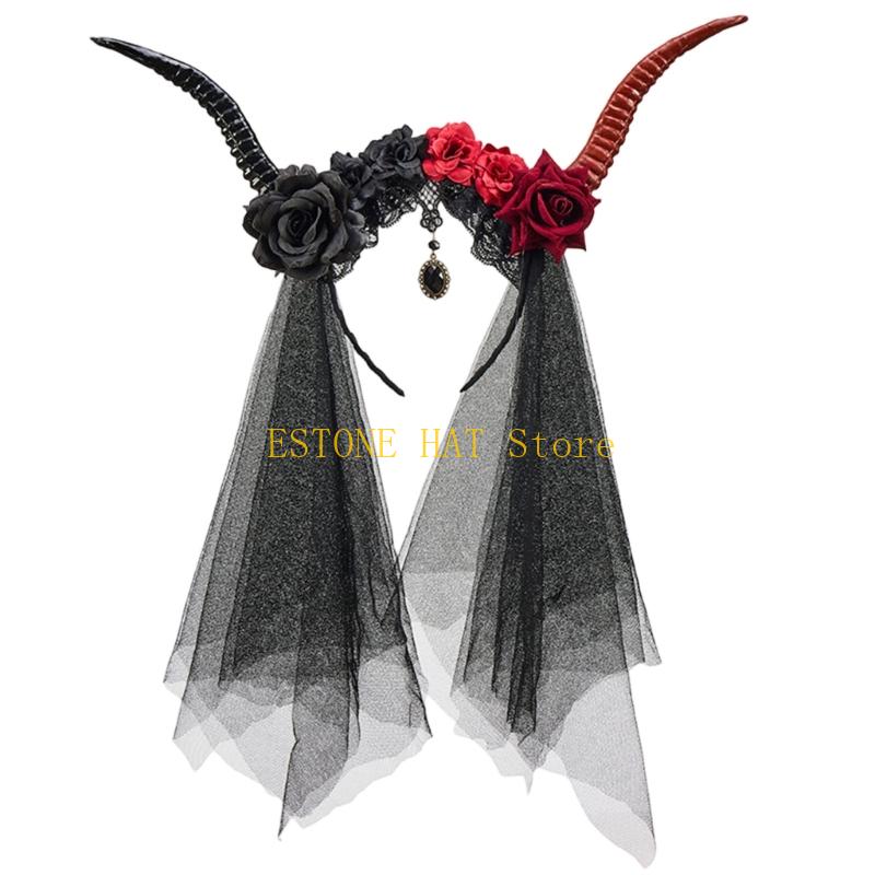 49MF Floral Animal Horn Shaped - Women Fashion Photoshoot recension och pris