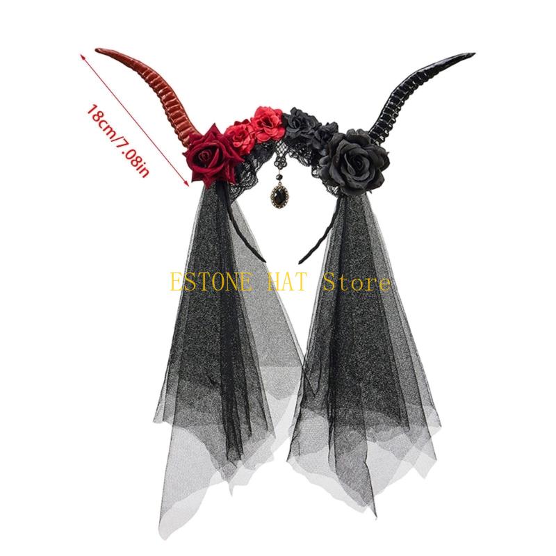 49MF Floral Animal Horn Shaped - Women Fashion Photoshoot recension och pris