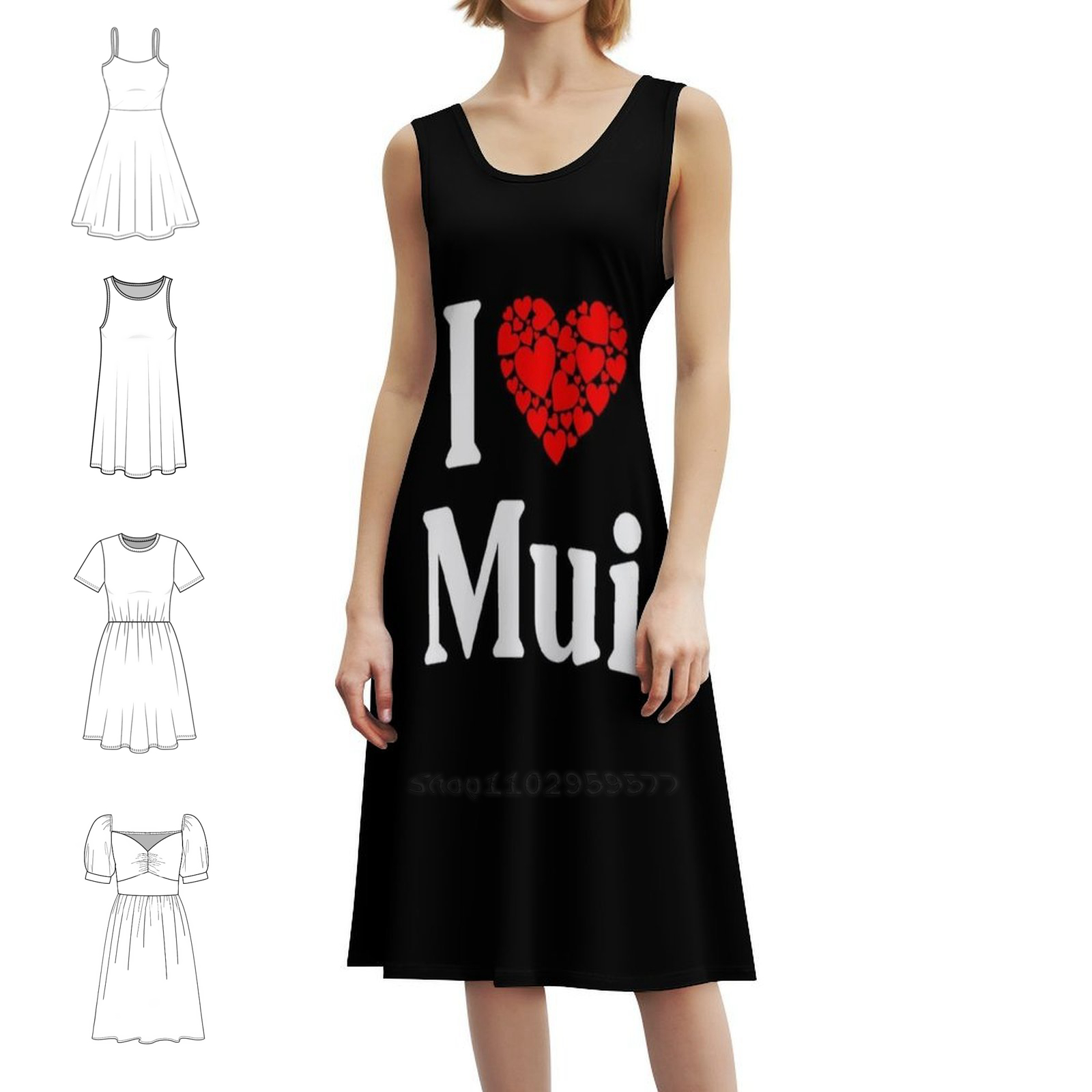 Mui Heart-I Love Mui Boho Chic - Women Fashion Dress Names recension och pris